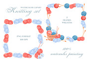 Knitting watercolor set. Crochet., an Illustration by SabinaWatercolorArt (Thumbnail 10 of 16)