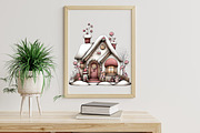 Whimsical Christmas House Clipart, an Illustration by Libby Wishes (Thumbnail 6 of 7)