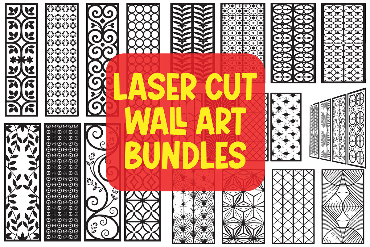 Laser Cut Wall Art Design Bundle, an Illustration by Amazin_art (Photo 1 of 7)