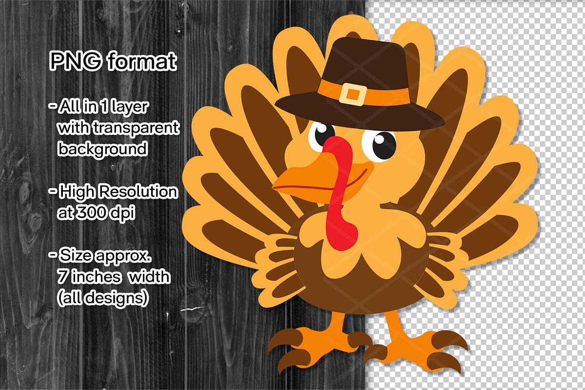 Thanksgiving Clipart Set No Outline, a Seasonal Illustration by V Design Creator (Photo 2 of 8)