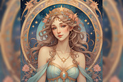 Celestial Tarot Card AI Prompts, a Background Graphic by Design Laz (Thumbnail 2 of 7)