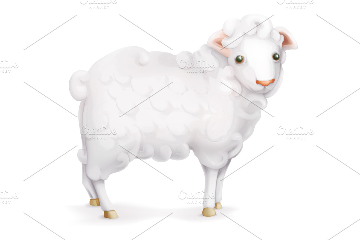 Farm pets, animals and birds, vector preview 4
