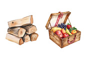Vintage Spring Camping Clipart, an Illustration by SinaCreation (Thumbnail 5 of 5)