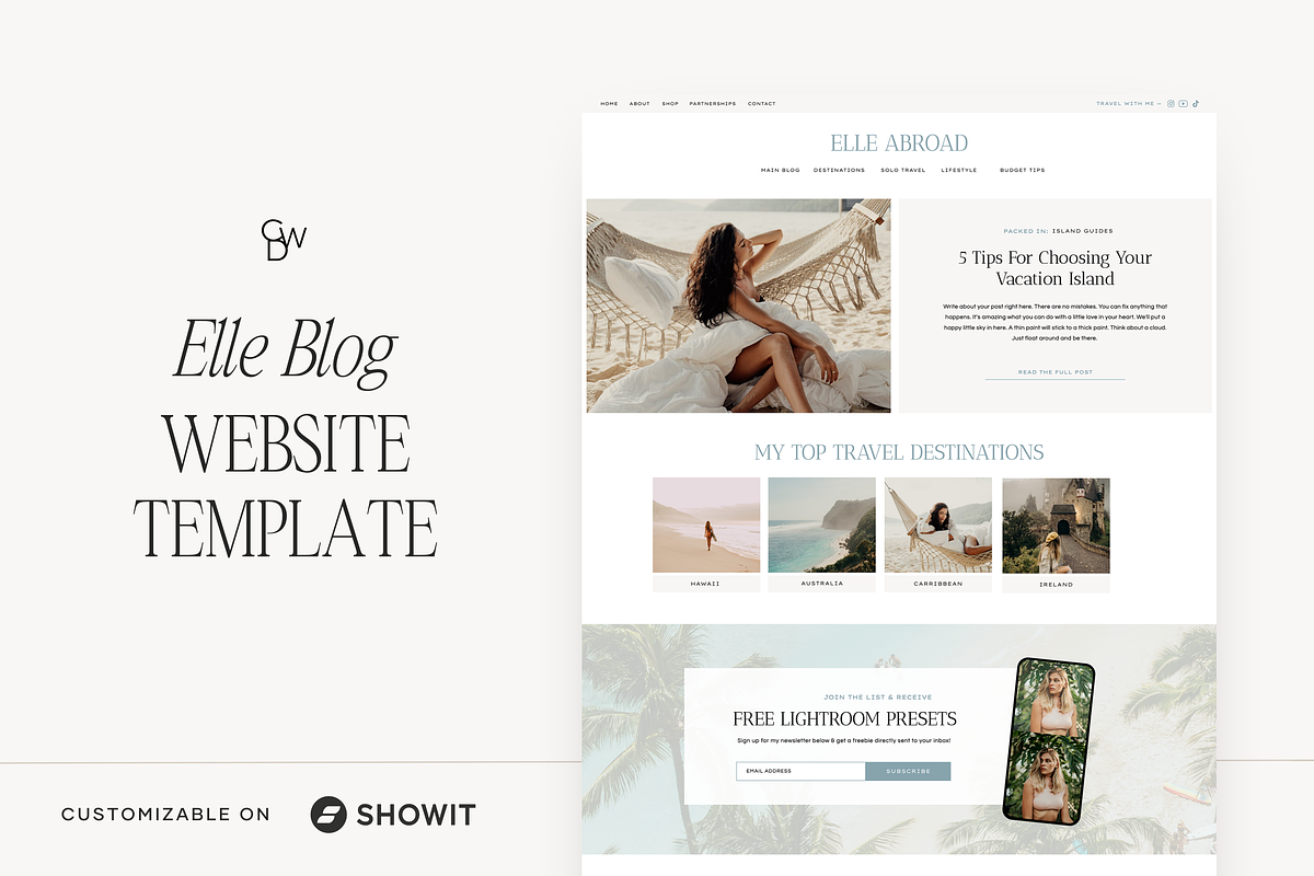 Blog Showit Website Template | Elle, a Websites & App Template by Create with Danielle (Photo 1 of 5)
