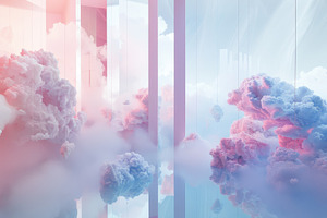 A cloud in shades of blue, pink, and, a Photo by Iftikhar Alam