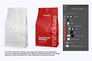 Food Bag Mockups Kraft/Matte Vers.