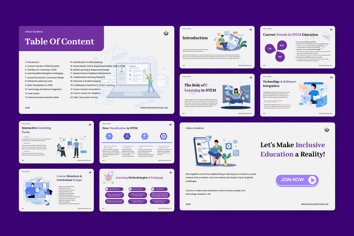 STEM & Technical E-Learning Presenta, a Presentation Template by twinstd (Photo 3 of 5)