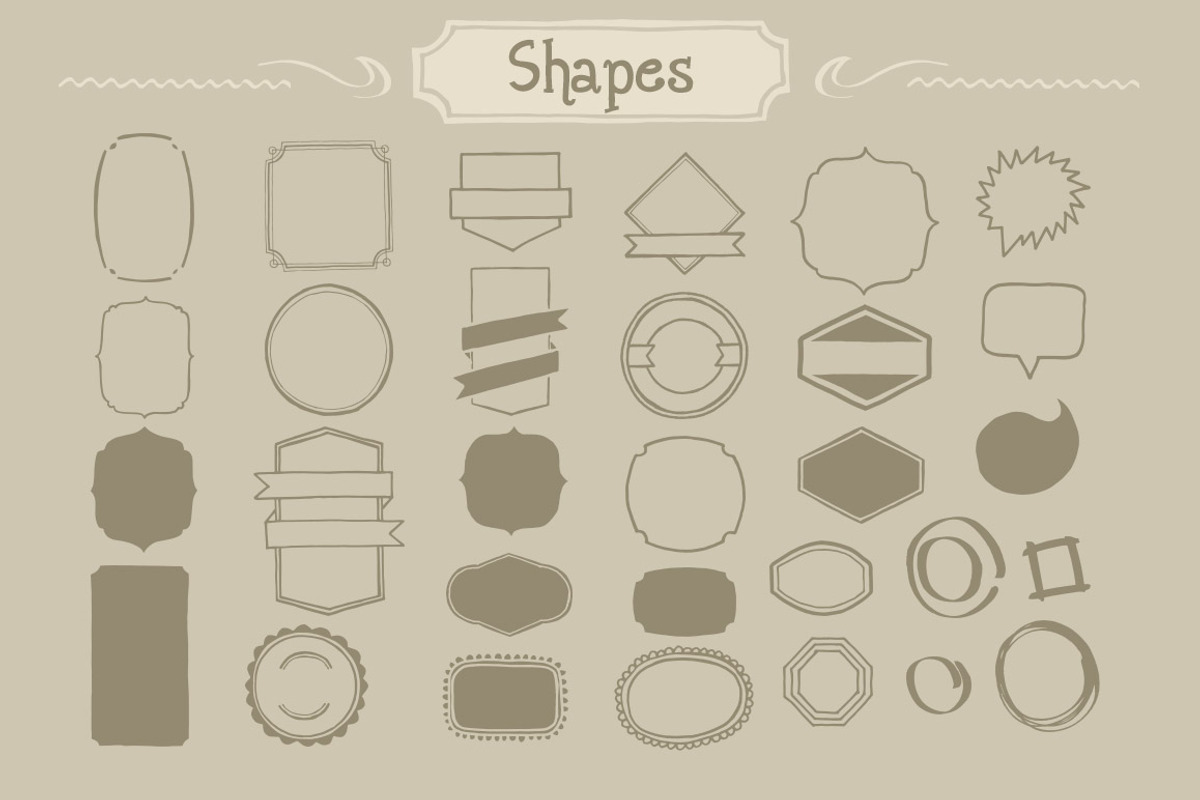 120 Handwritten Decorative Shapes 01 preview 4