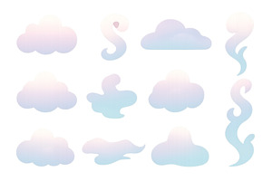 Soft pastel clouds and whimsical, an Illustration by ZinetroN
