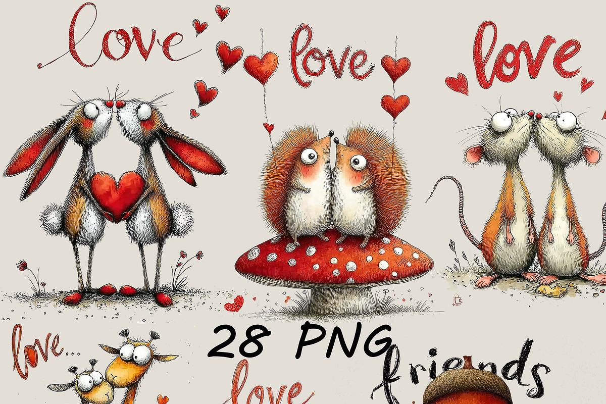 Whimsical Playful love animal, an Animal Illustration by one-touch (Photo 1 of 3)