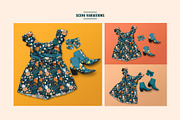 Female Jumpsuit Mini Scene Creator, an Apparel Mockup by Designertale (Thumbnail 3 of 6)
