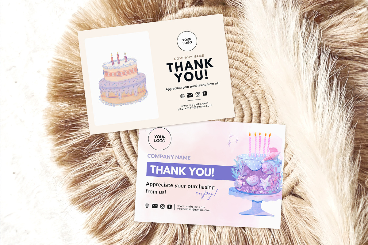 Cake Business Thank You Card, a Design Template by Snapybiz (Photo 1 of 9)