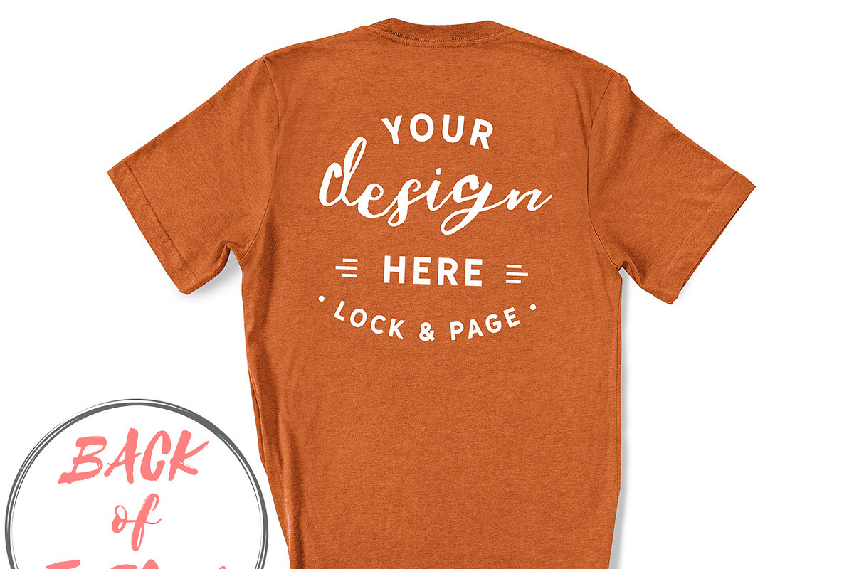 Back Of T-Shirt BC3001 Mockup Bundle, a Shirt Mockup by lock and page (Photo 63 of 88)