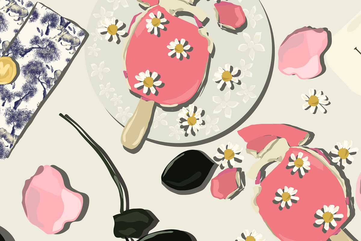 Food drink sweet modern table, a Pattern Graphic by Cotton Melon pattern Shop (Photo 4 of 6)