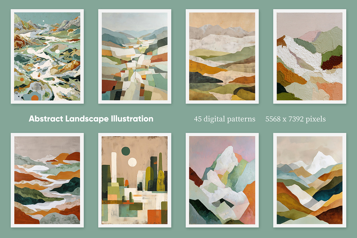 Abstract Landscape Illustration, a Decorative Illustration by Housui Patterns (Photo 3 of 12)