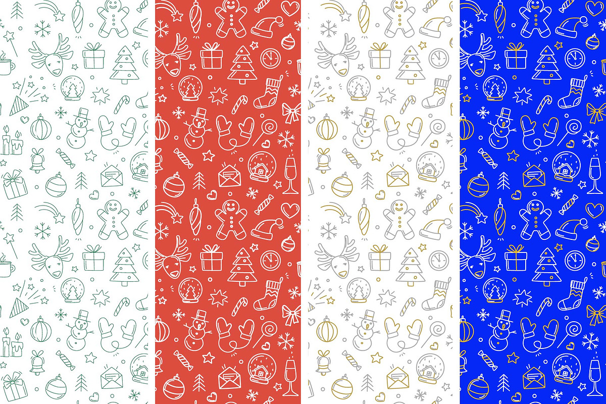 Festive Christmas Seamless Pattern, a Pattern Graphic by VasilkovS (Photo 5 of 7)