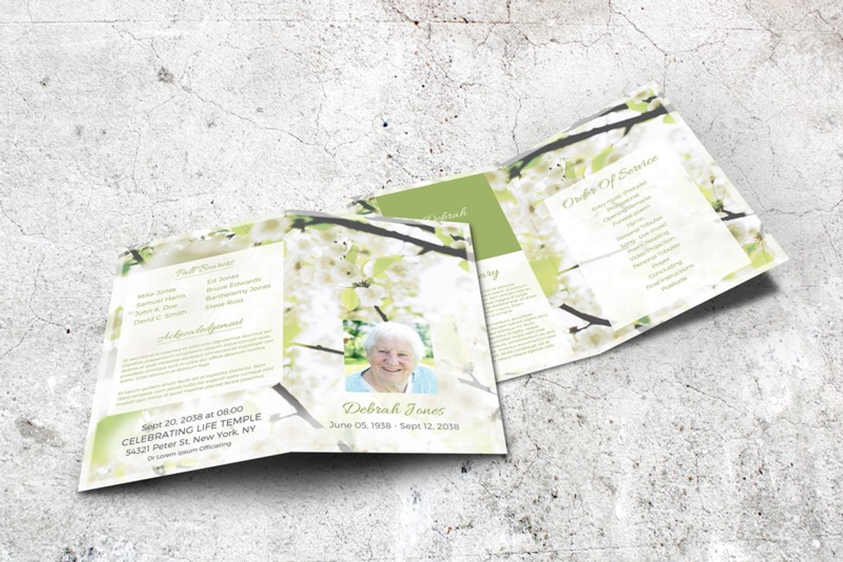 Funeral Program - Floral Theme, a Brochure Template by Final Tribute (Photo 3 of 5)