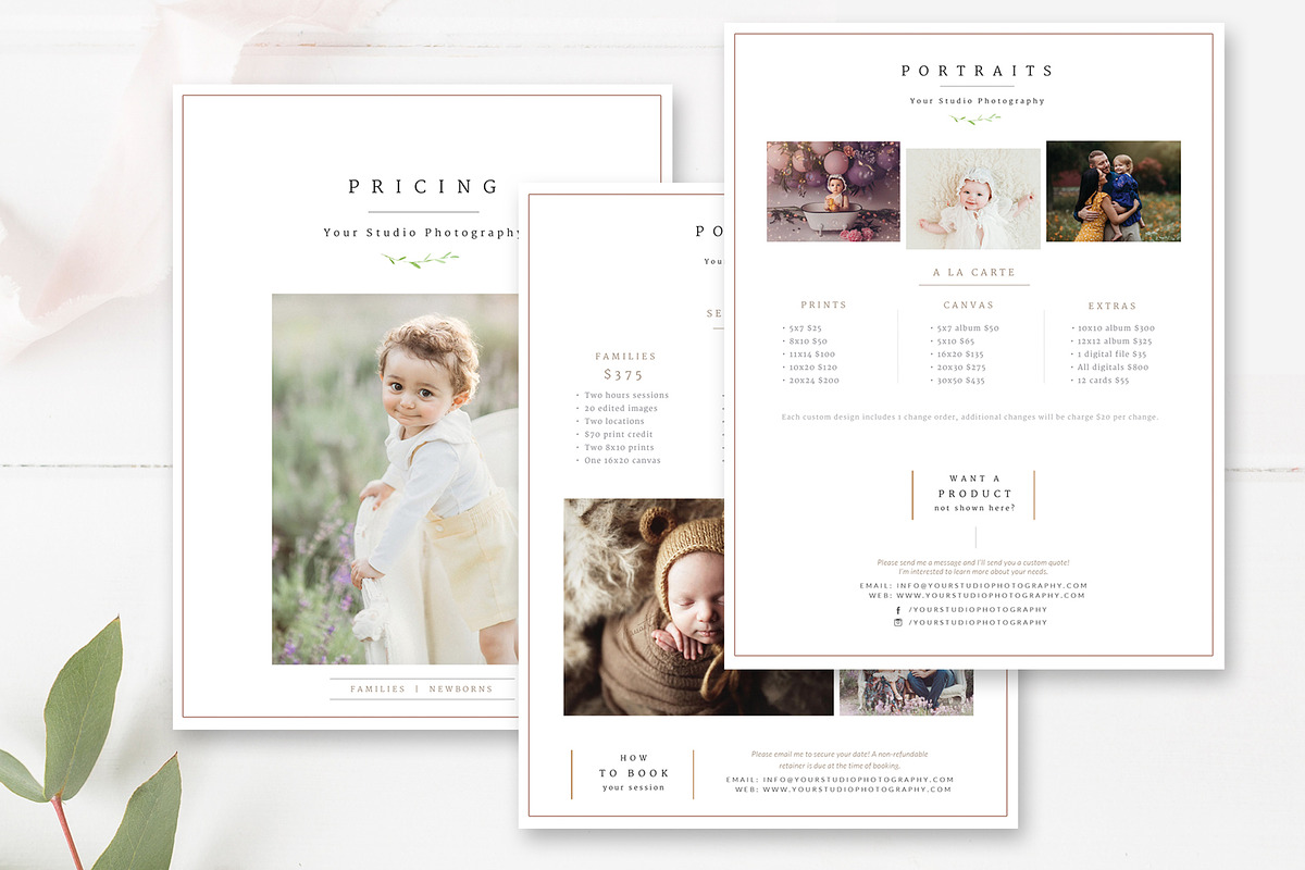 Photography Pricing Guide PSD, a Flyer Template by By Stephanie Design (Photo 2 of 6)