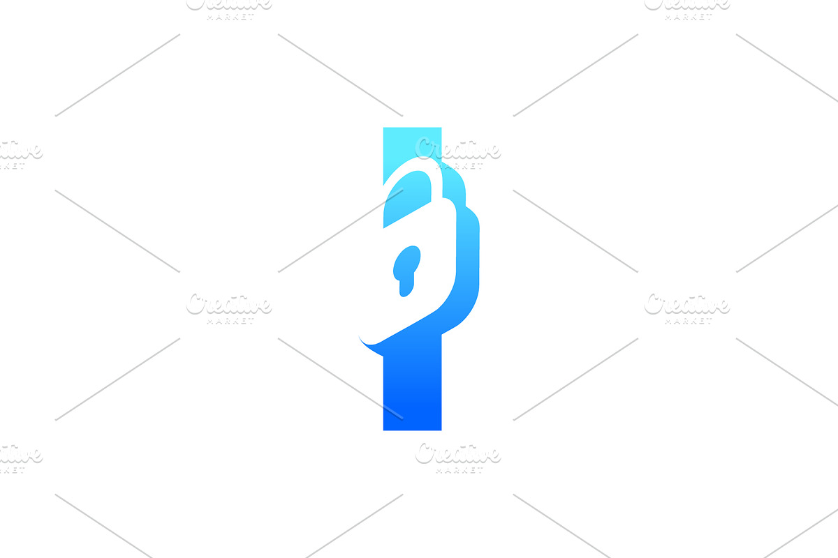 modern initial letter I padlock logo, a Branding & Logo Template by Rasagama Studio