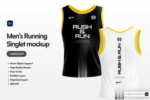 Men’s Running Singlet Mockup, a Shirt Mockup by SLAB! Design