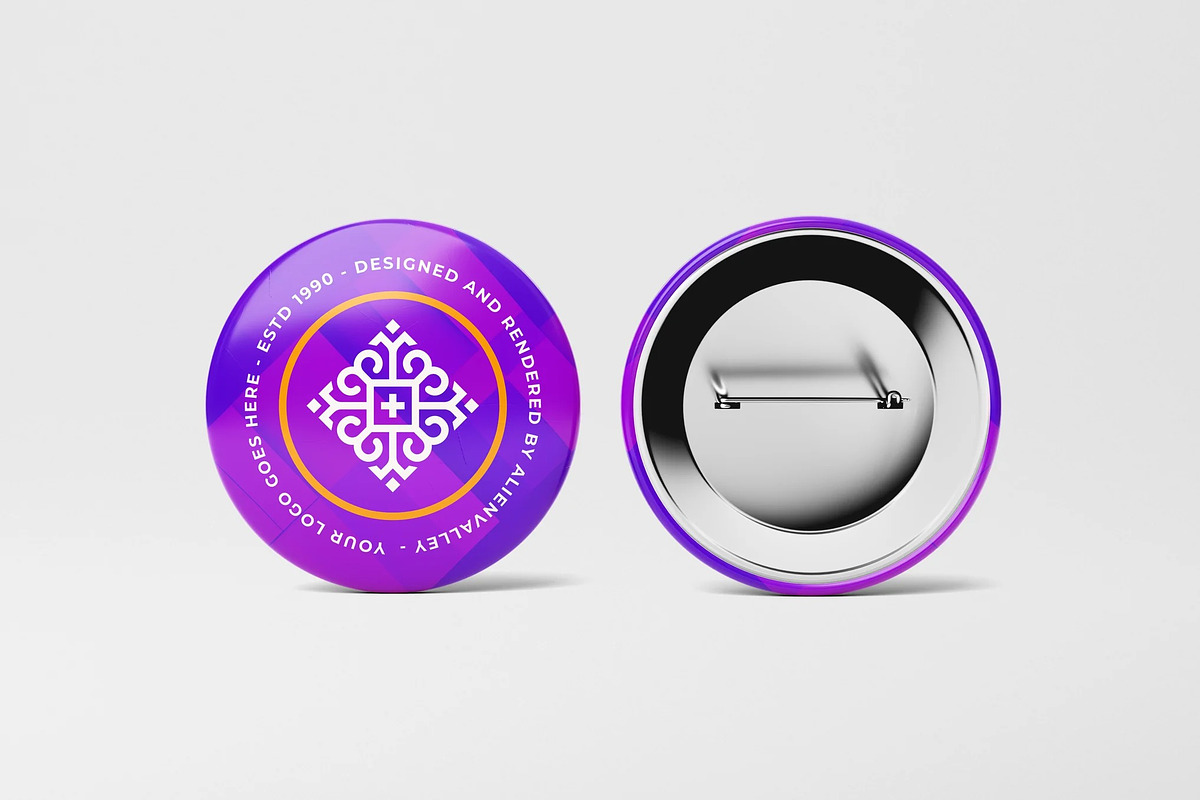Pin Mockup, a Product Mockup by zpackcreative (Photo 1 of 4)