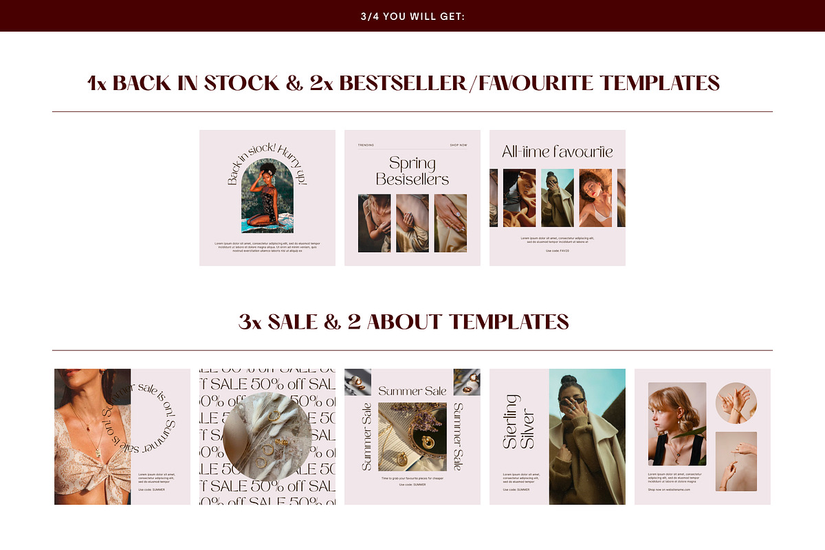 Small Business Canva Instagram Posts, a Social Media Template by Alice Store (Photo 4 of 8)
