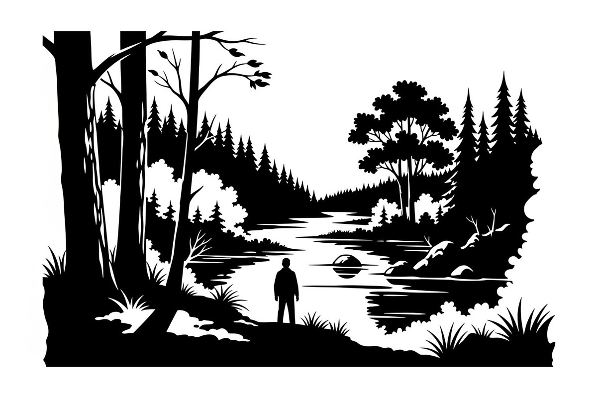 Nature Landscape Silhouette Vector B, an Illustration by Designer_Momina (Photo 35 of 51)