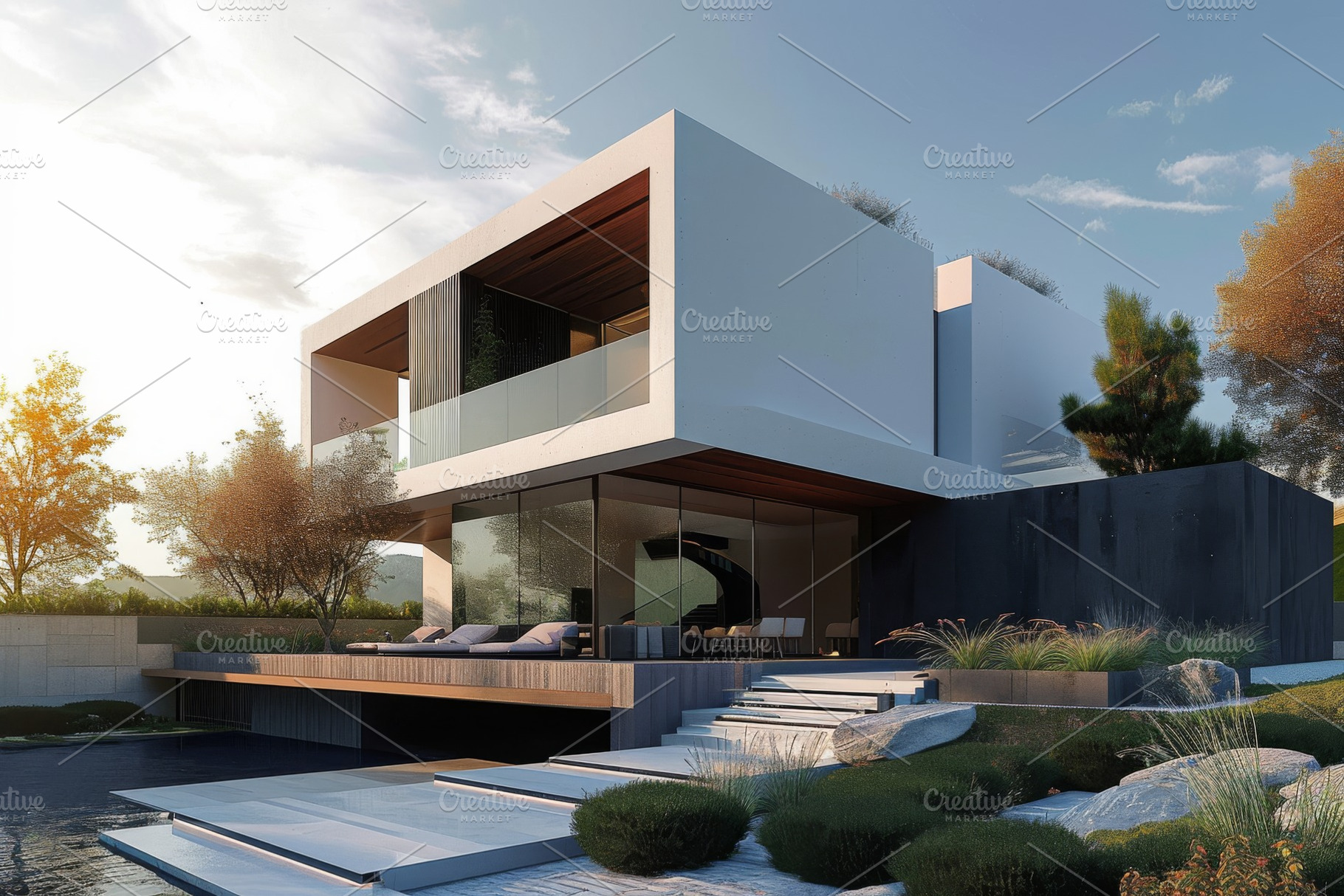 A realistic 3D rendering of a contem, a Photo by Iftikhar Alam