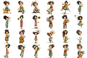 Spring Quirky Girl Clipart Bundle, an Illustration by DreamPrint404 (Thumbnail 3 of 7)