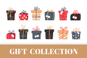Set of Christmas gift boxes, an Object Illustration by YuskinKot (Thumbnail 1 of 5)