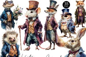 Victorian Animals Clipart Bundle