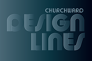 Churchward Design Lines, a Sans Serif Font by BluHead Studio (Thumbnail 1 of 6)