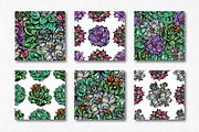 6 seamless patterns with succulents, a Pattern Graphic by AV Design (Thumbnail 2 of 8)