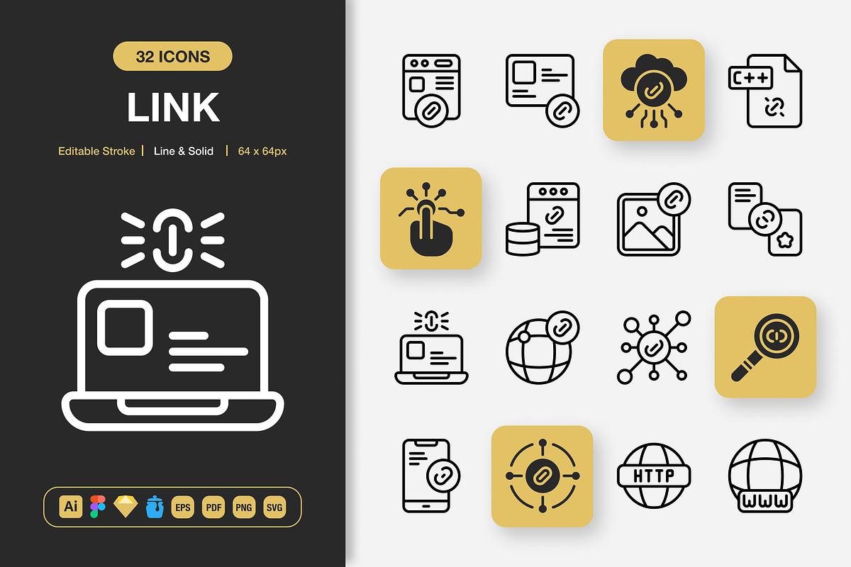 Link Icons, an Icon by Spacepixel Creative (Photo 1 of 3)