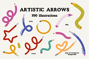 ARTISTIC ARROWS (100 illustrations), an Object Illustration by Bonfloret Studio (Thumbnail 1 of 10)