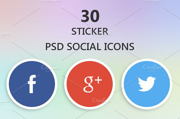 Social Icons Sticker Model