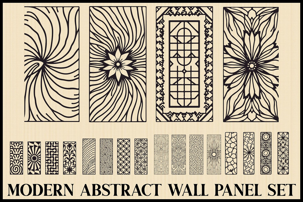 Modern Abstract Panel Bundle, an Illustration by Gfx_Store (Photo 1 of 7)