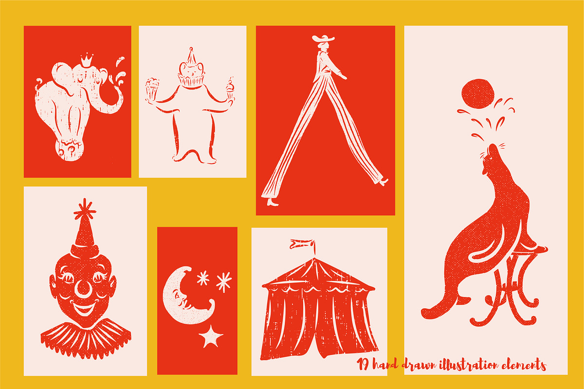 Circus Clipart Vector PNG EPS, a Decorative Illustration by Anada Arty (Photo 3 of 12)