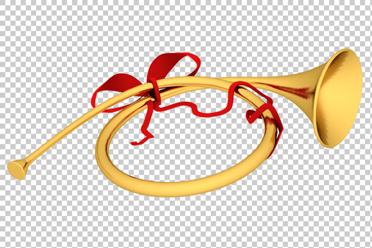 Christmas Trumpet - 3D Render PNG