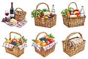 Summer Picnic Basket Clipart Bundle, an Illustration by Pixels.Craft (Thumbnail 8 of 10)