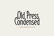 Old Press Condensed Font, a Sans Serif Font by gafaroff studio (Thumbnail 8 of 8)