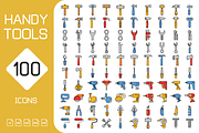 Handy Tools and Equipment Icons Set, an Icon by Designfour (Thumbnail 1 of 5)