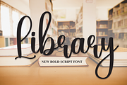 Library | Script Font, a Script Font by Scratchones (Thumbnail 1 of 6)