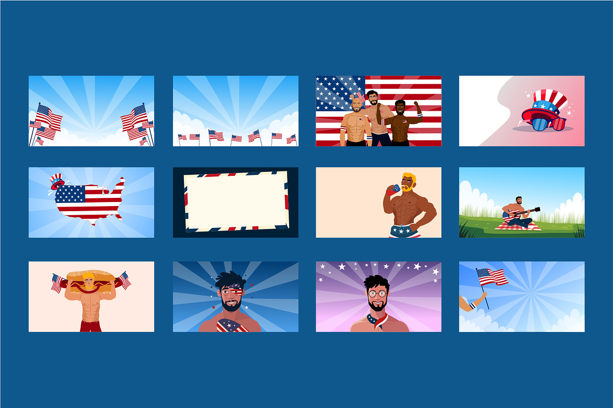 USA 4th of july, a Seasonal Illustration by foxndeer (Photo 4 of 4)