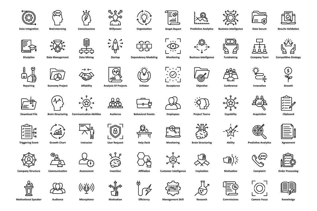 1275 Business Startup Line Icons, an Outline Icon by Vector Portal (Photo 16 of 20)