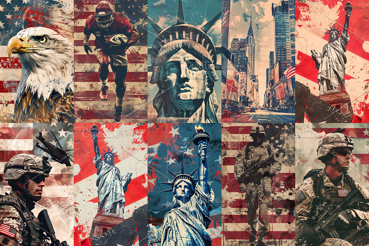 Independence Day Poster Collection, an Illustration by Art's and patterns (Photo 2 of 3)