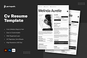 Cv Resume Template, a Resume Template by Portocraft (Thumbnail 1 of 2)