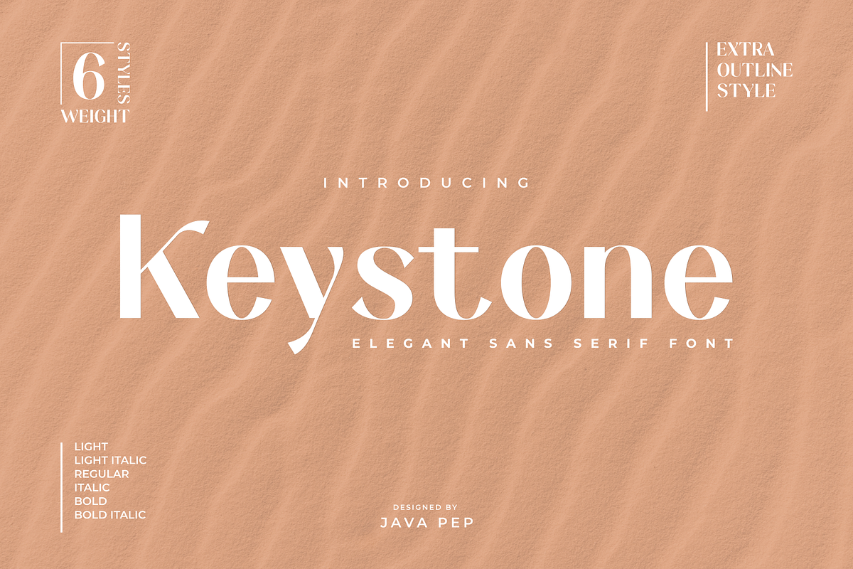Keystone - an elegant sans, a Sans Serif Font by Java pep (Photo 1 of 12)