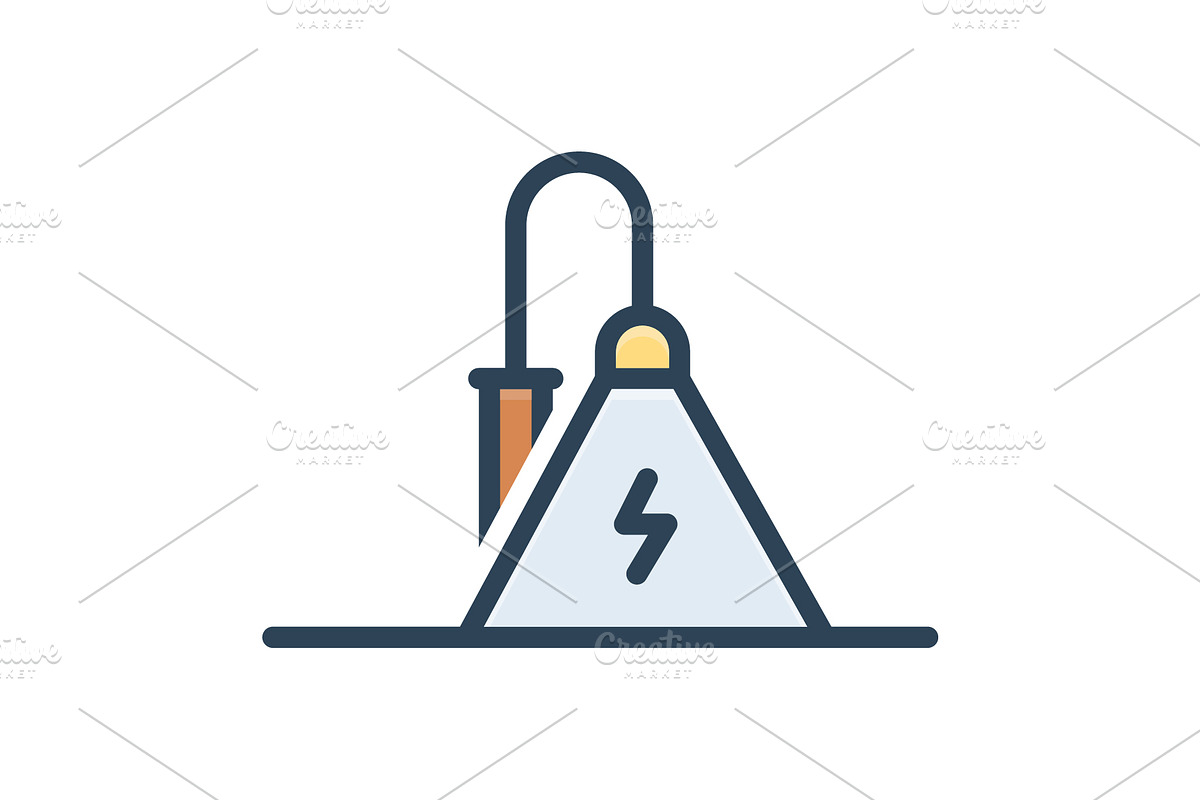 Lightning voltage color icon, a Duotone Icon by Creative priyanka