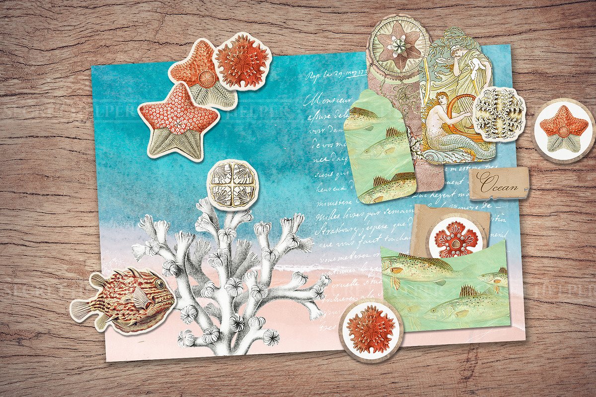 Ocean Scrapbooking Kit, an Illustration by Secret Helper (Photo 8 of 9)